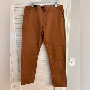 J. Crew men’s chino pants. New with tags, never worn. Camel tan color.